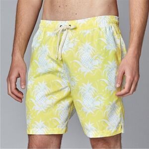STRONG BOALT Palm Beach Swim Trunks Board Shorts‎ Pineappe Size 36 Yellow